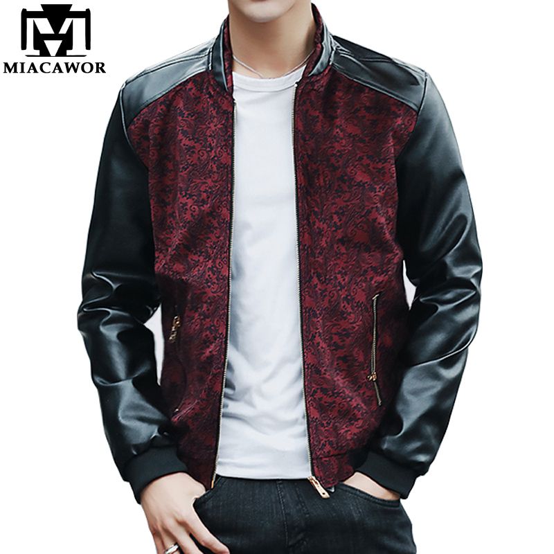 jaqueta bomber couro masculina