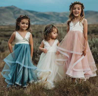 flowing flower girl dresses