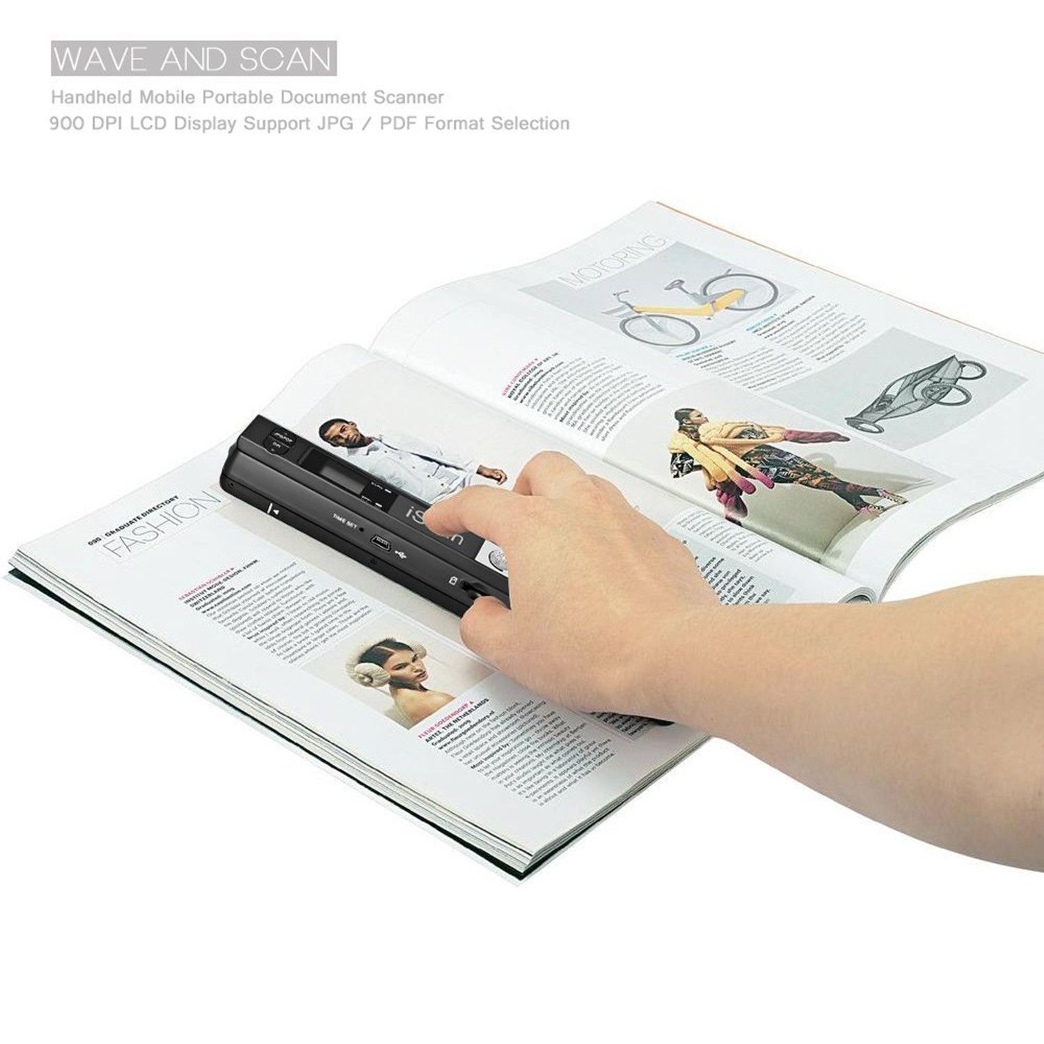 Portable Handheld Document Scanner A4 Size 900 DPI JPG PDF Formate LCD  Display For Business Reciepts Books Image2150 From Zhy0877, $39.25