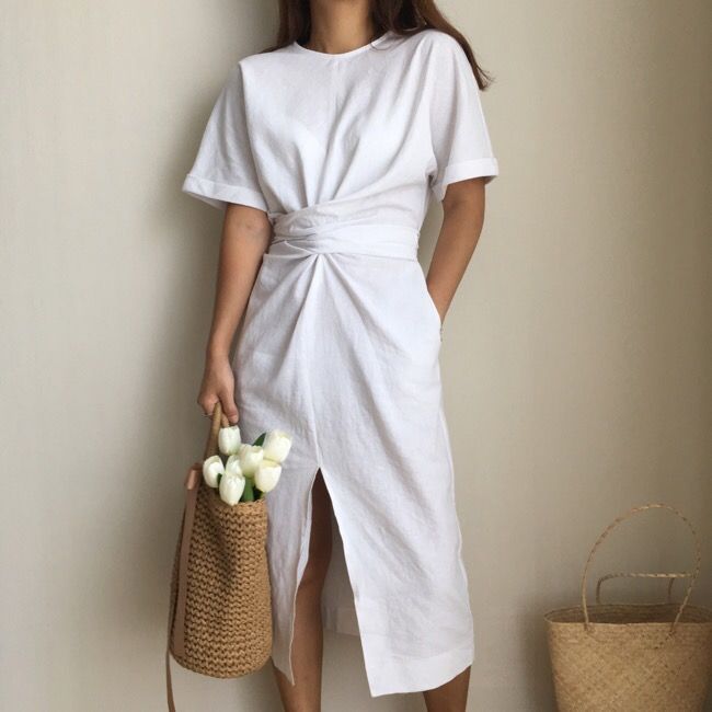 womens white cotton dress