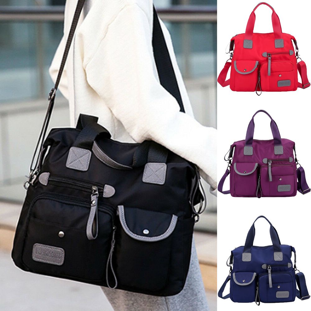 Women Large Capacity Nylon Shoulder Bags Messenger Waterproof Crossbody Bags Cheap Purses ...