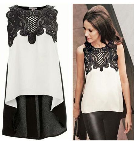 high low chiffon top