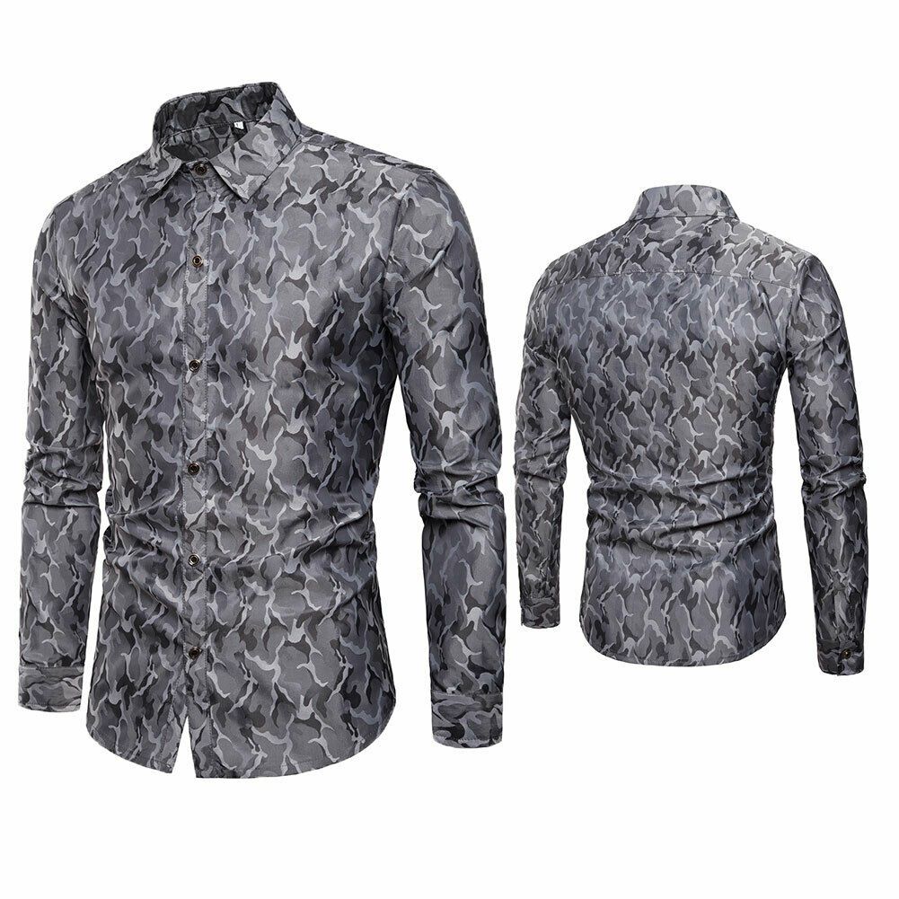 2020 2019 Men Sequined Floral Print Tuxedo Shirt Business Chemise Homme Casual Slim Fit Shiny Grey Purple Wedding Dress Shirts From Dhgateclothings 11 38 Dhgate Com