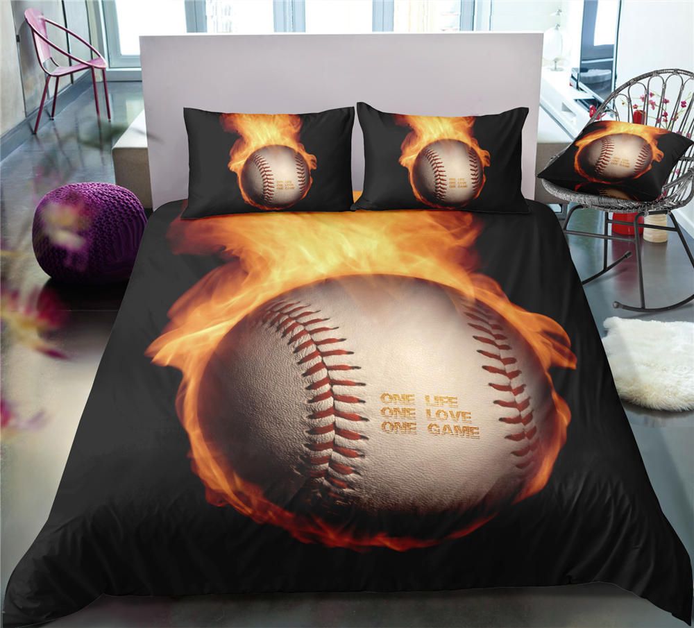 boy baseball crib bedding