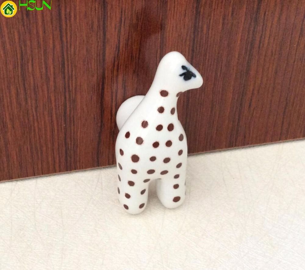 2020 Animal Dresser Knobs Giraffe Ceramic Drawer Handles Animal