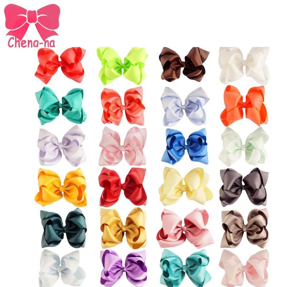 5/" Girls Kids Boutique Hair Bow Alligator Clip Grosgrain Ribbon Hair Clips Lot