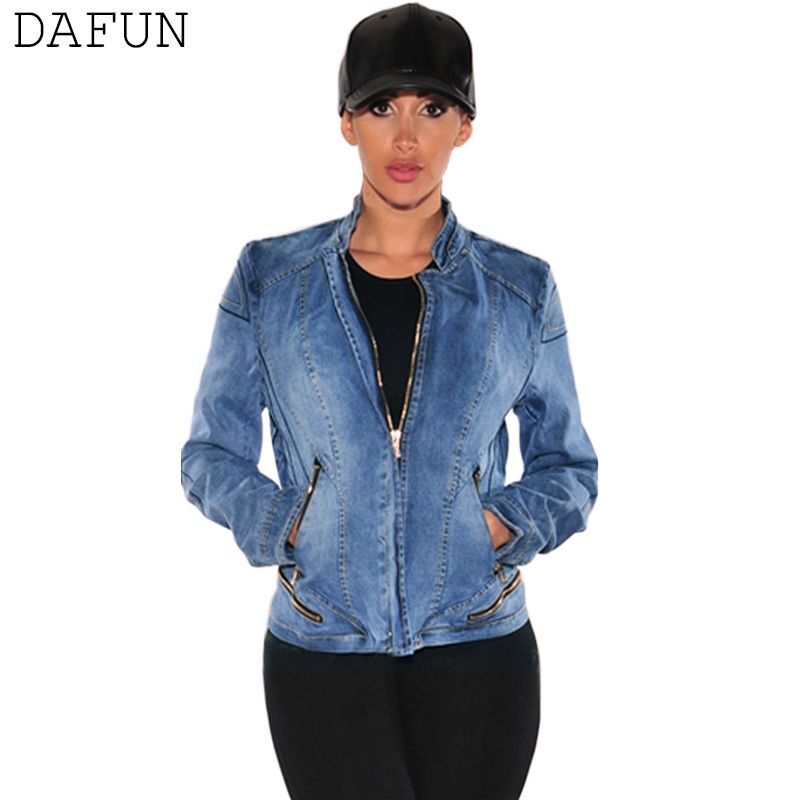 Slim Fit Stretchy Denim Jacket Coat 