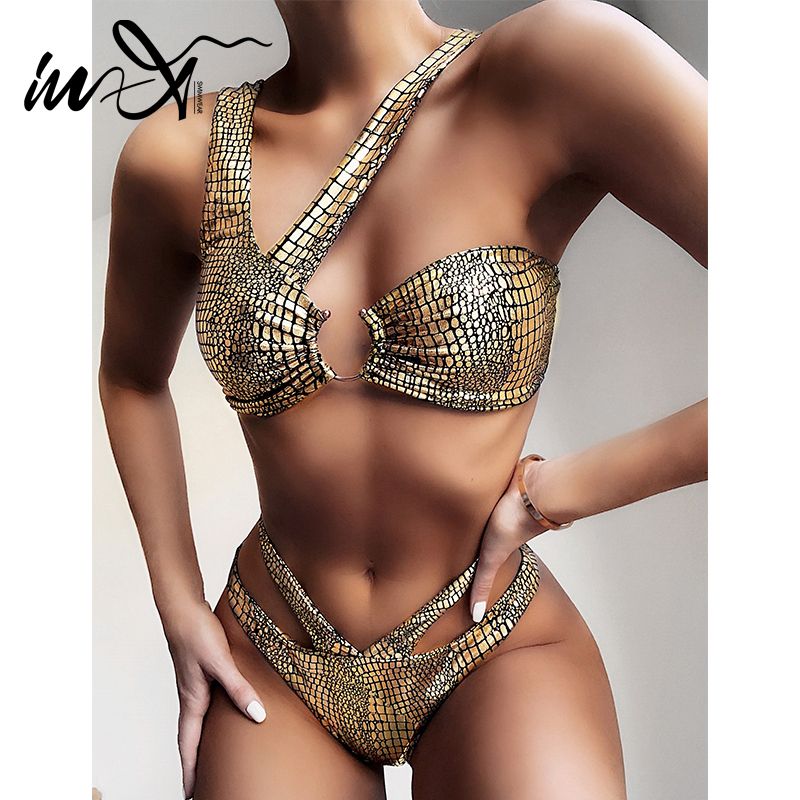 Traje de baño dorado mujer Clearance