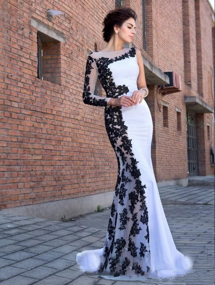 Vestidos formales únicos y elegantes la noche Vestido fiesta 2018 Desgaste del cuello escarpado