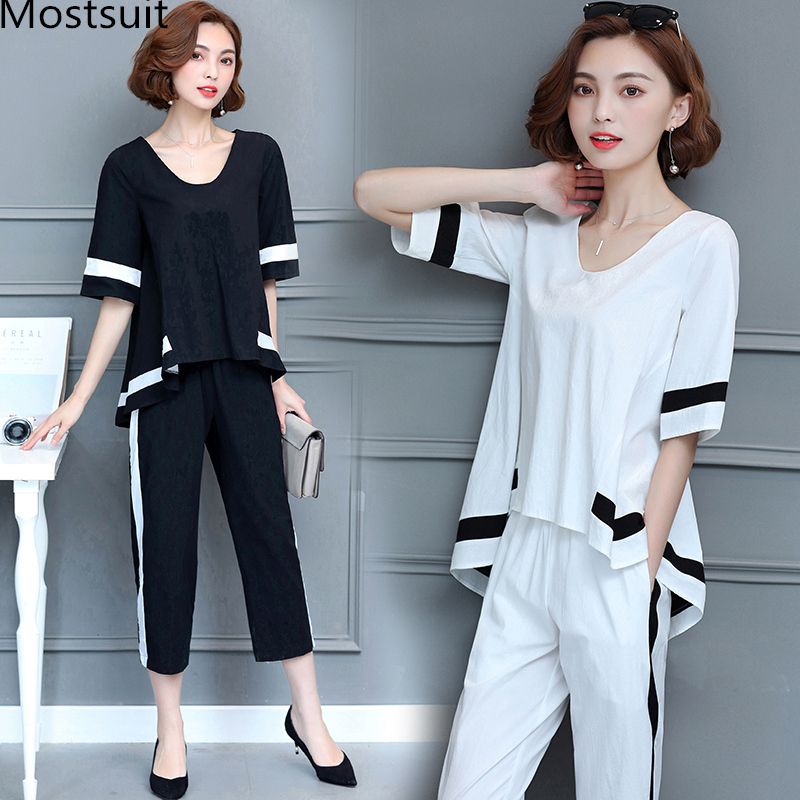 plus size casual pant sets