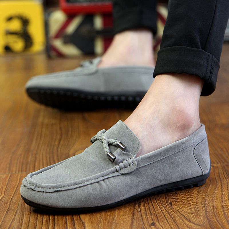 Fashion Suede Leather Men Loafers Leisure Shoes Breathable Driving ...