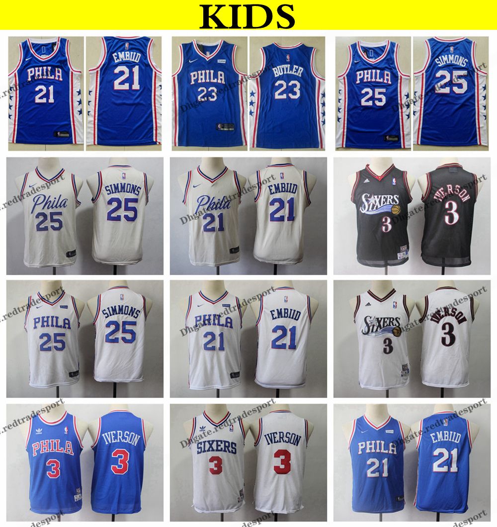 jimmy butler 76ers jersey youth