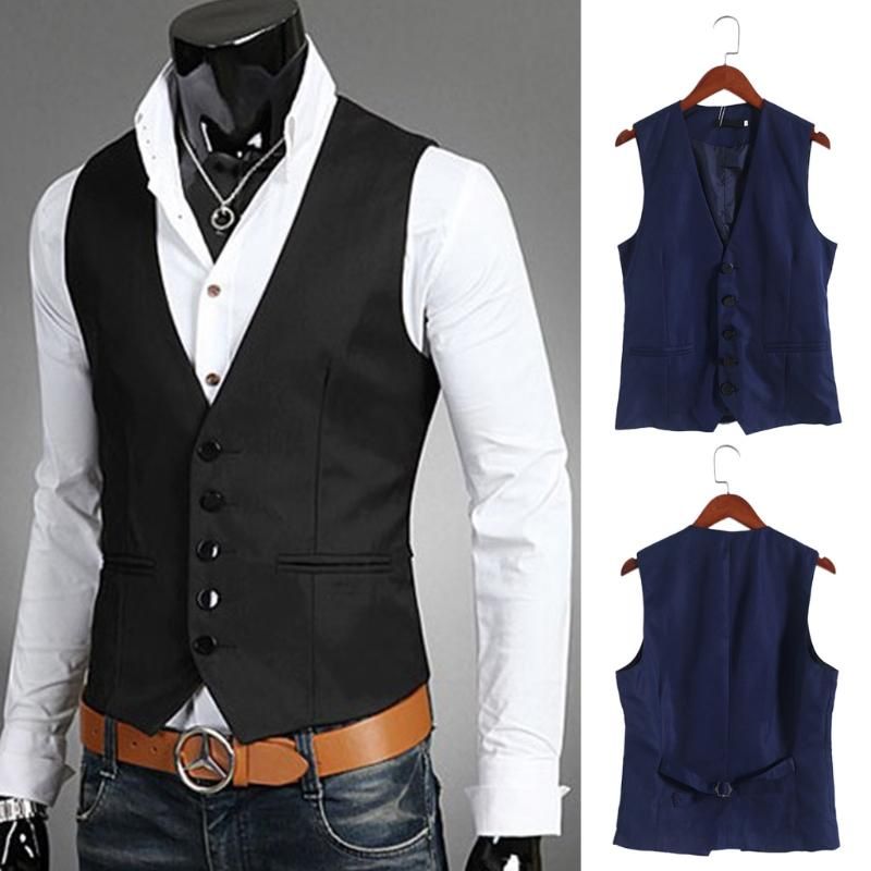 Chaleco De Traje De Caballero Clásico De Moda Nuevo Chaleco Chaleco De Traje De Caballero Clásico De Moda Nuevo Chaleco