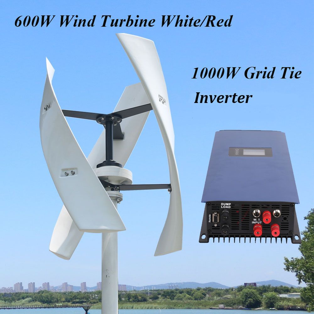 600W 12V/24V Wind Edition Turbine Generator Vertical Windgenerator 