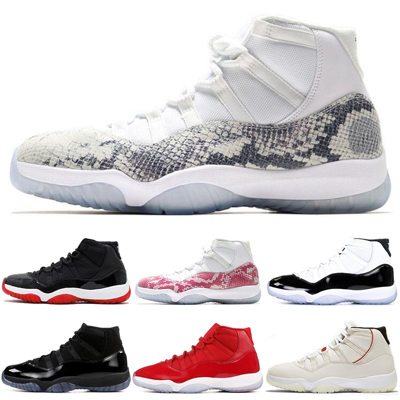Fashion 11 11s Basketball Shoes Men Women Bred Concord 45 Snakeskin Gamma Blue Space Jam ...
