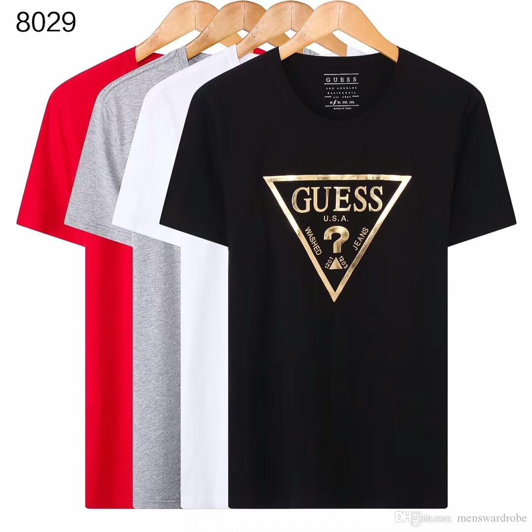 Top Guess Brand Camiseta Para Hombre Diseñador Camiseta Casual De Alta Calidad Camisetas Signo De Interrogación Logo Estampado En Caliente Camiseta De Verano Llegada Camiseta 38,4 € | DHgate