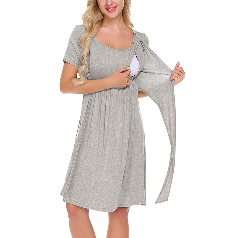 Sin Mangas De Maternidad De Las Mujeres De del Beb/é Vestido De Lactancia Materna Vestido de Mujer para Maternidad,Camis/ón de Noche para estancias en Hospital,Camis/ón de Noche para amamantar