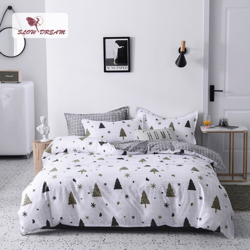 Slowdream Christmas Tree Printing Complete Bedding Set No