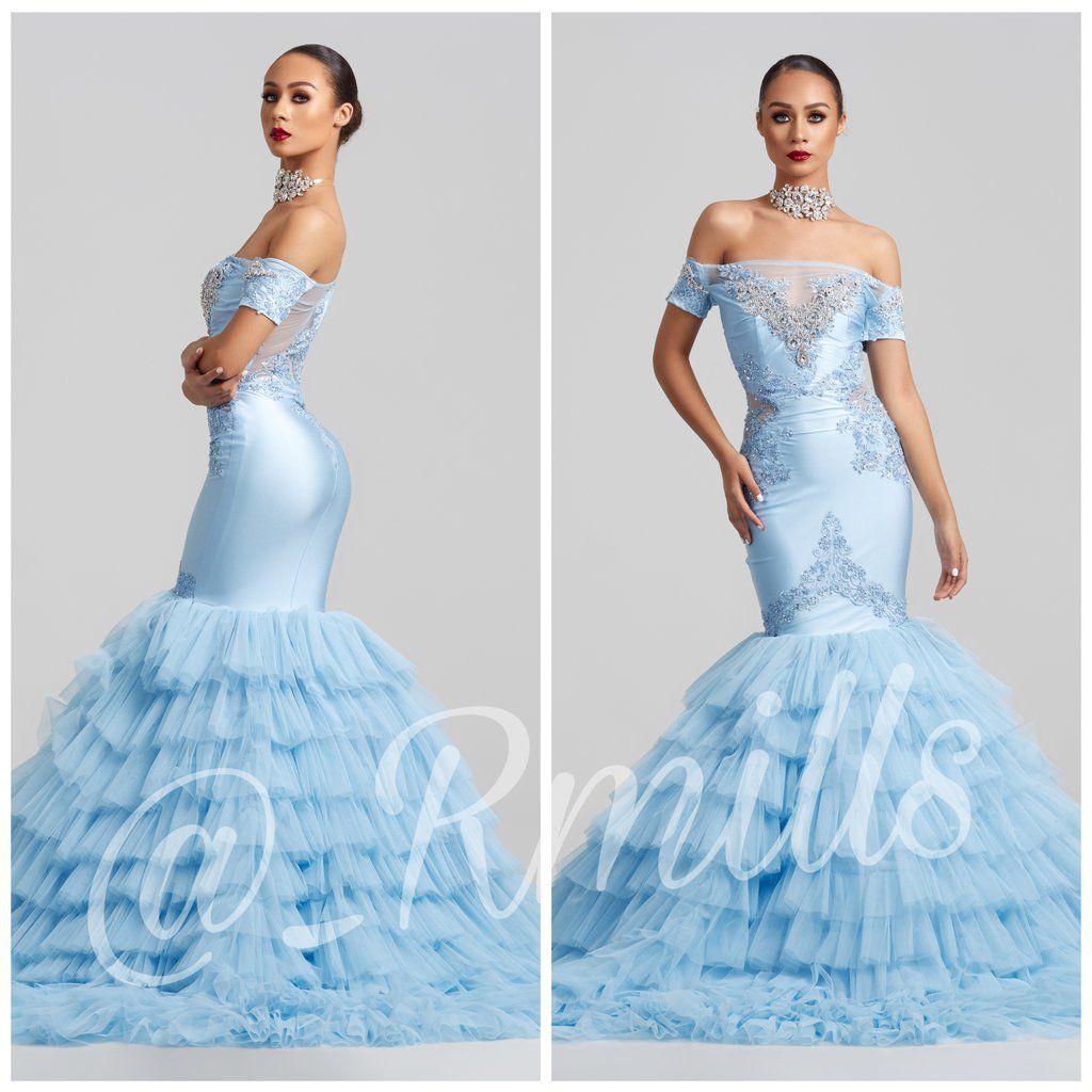 light blue mermaid gown