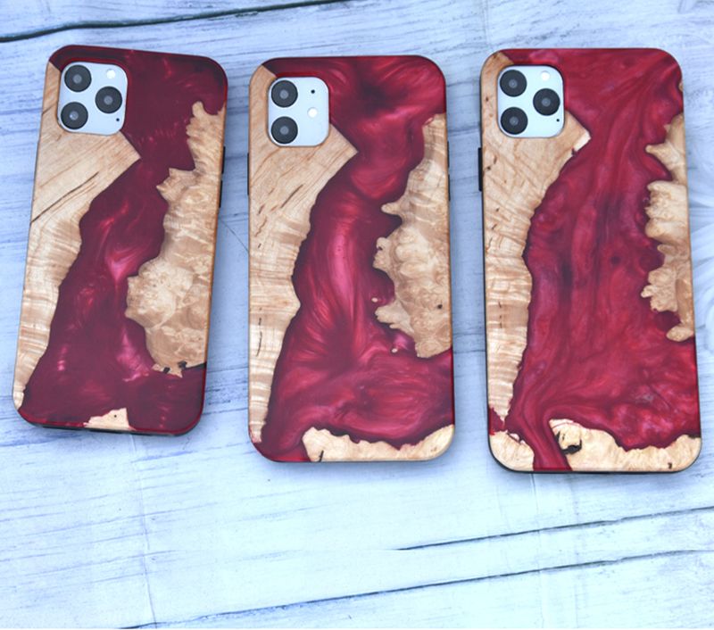 Desconto Em 2020 Capa De Telefone De Madeira De Alta Qualidade Resina  Mobile Para IPhone 11 / 11Pro Max Real De Madeira Capa Para Iphone X Xr Xs  Max 7 8 PLUS