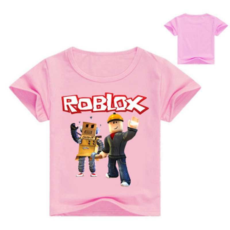 2020 Boys Girls Roblox Kids Cartoon Short Sleeve T Shirt Tops