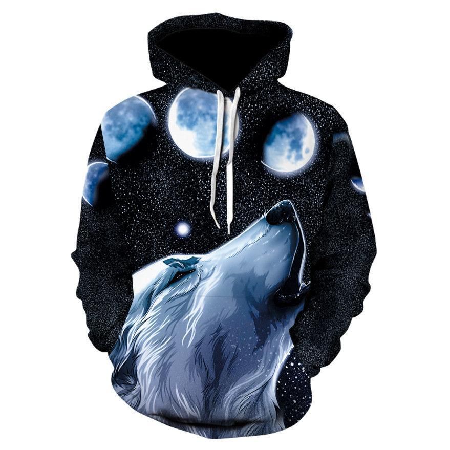 wolf head hoodie