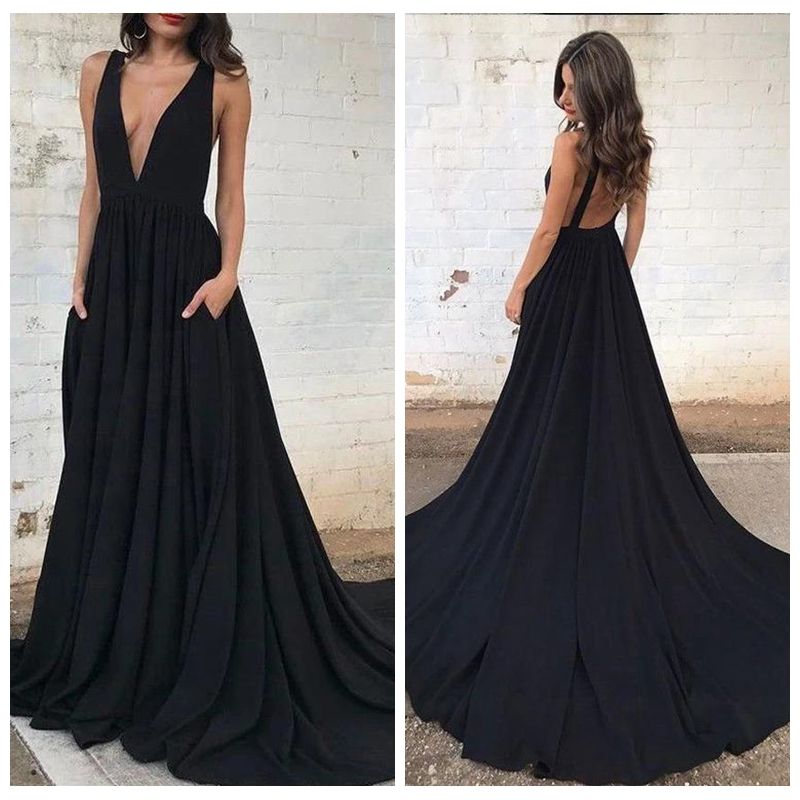 black formal dress size 18
