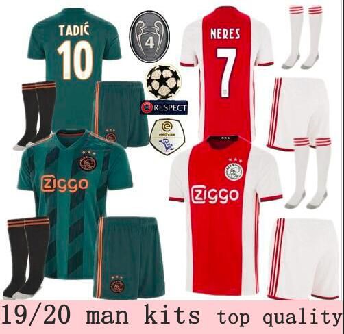 2020 19 20 New De Jong Tadic Ajax Fc Men Soccer Jersey Kit Dolberg Huntelaar Ziyech Cruyff Jersey 19 20 Adult Football Ajax Kit Shirt From Sellernn 23 84 Dhgate Com