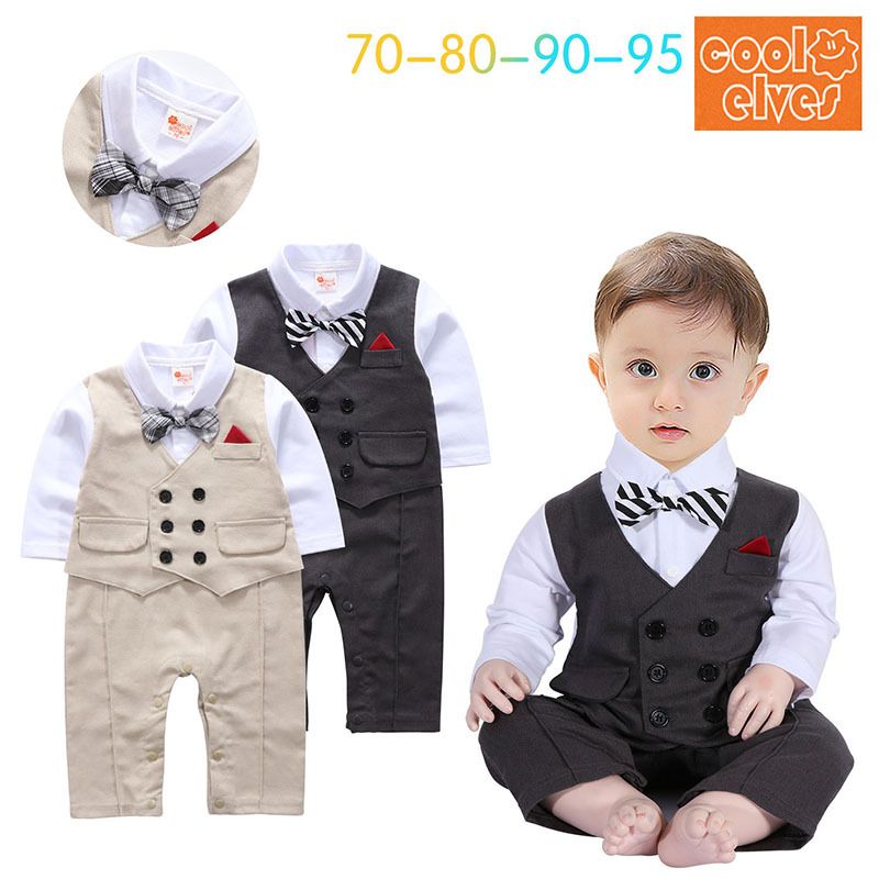 Compre Traje De Mameluco Para Caballero Baby Boy, Esmoquin Para Bebé,  Mameluco De Mangas Cortas Para Niños Pequeños Con Corbata De Lazo A 11,78 €  Del Childrengarmentstore | DHgate Spain \u0026 Mexico