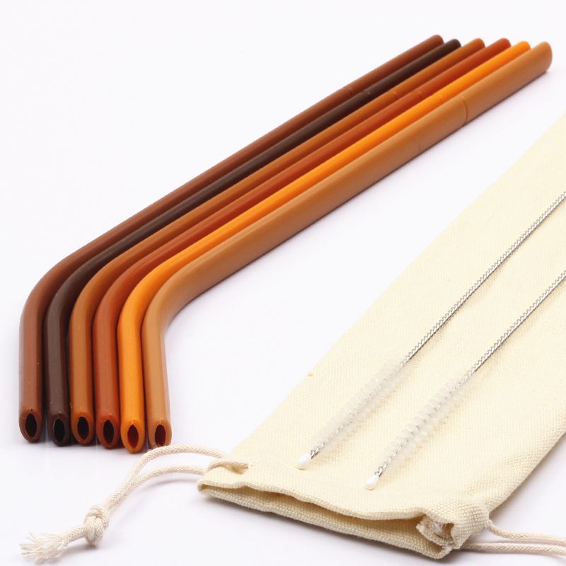 FDA Test BPA Free Hot Drink Straw Eco Friendly Silicone Suitable For