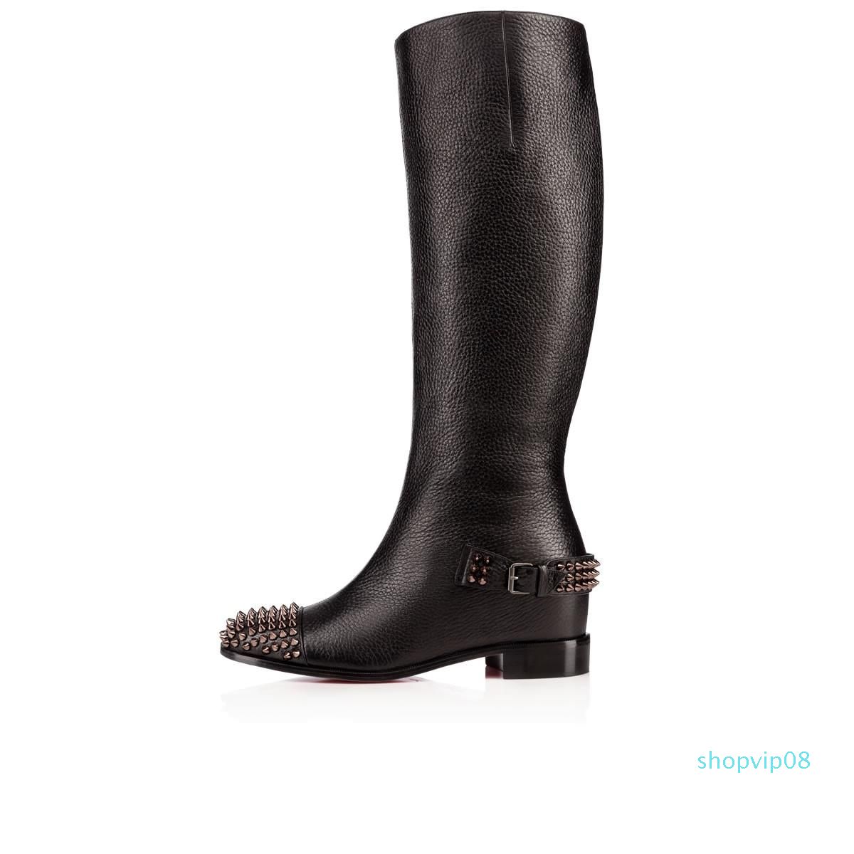 red bottom over the knee boots