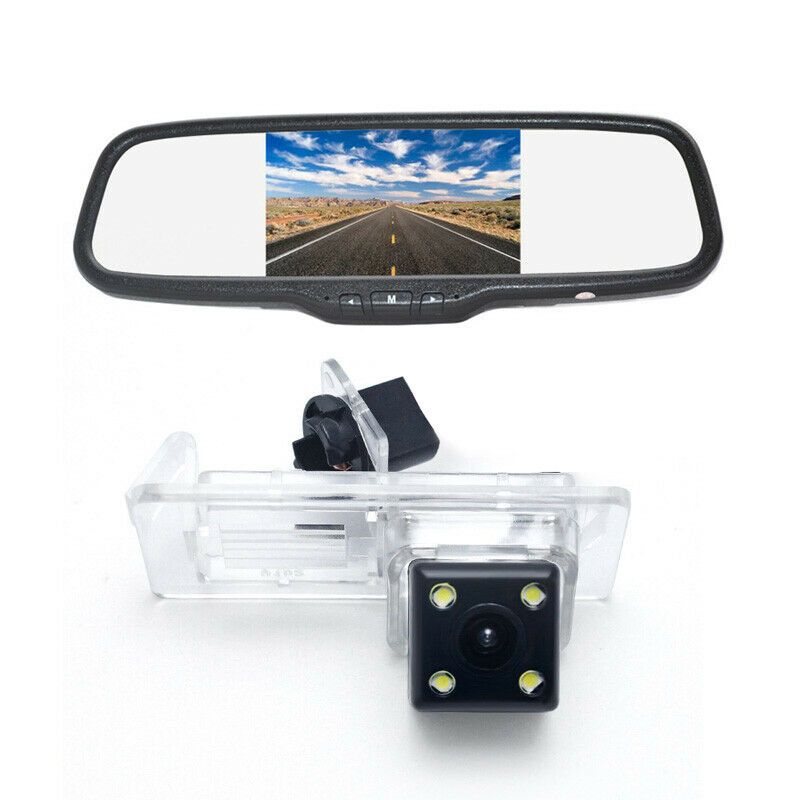 invención virar Velocidad supersónica Cámara de estacionamiento en reversa + espejo retrovisor para automóvil  Renault Fluence Dacia Duster Megane Nissan