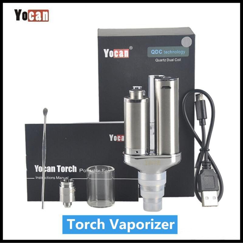 Original Yocan Torch Vaporizer Kit Enail Wax Pen With Quartz Dual Coil
