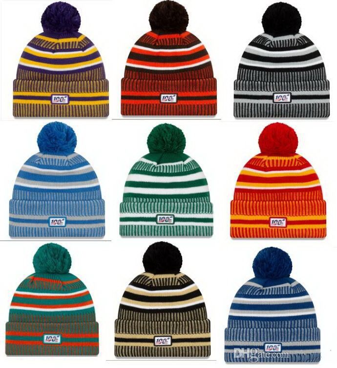 American football wooly hats top