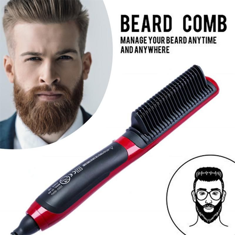 Ionic Beard Straightener Comb Portable Men Fast Heat Smooth Hair Straightening Brush Multifunction Curler LCD Monitor Ceramic Instant Styling Tools Ionic Beard Straightener Comb Portable Men Fast Heat Smooth Hair Straightening Brush Multifunction Curler LCD Monitor Ceramic Instant Styling Tools