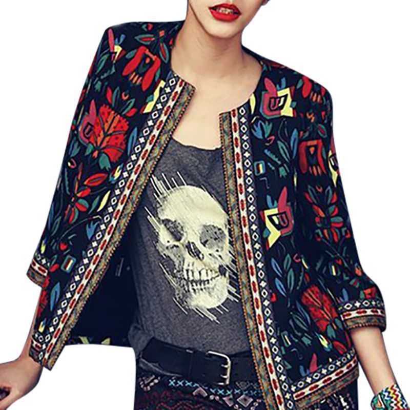 tribal print coat