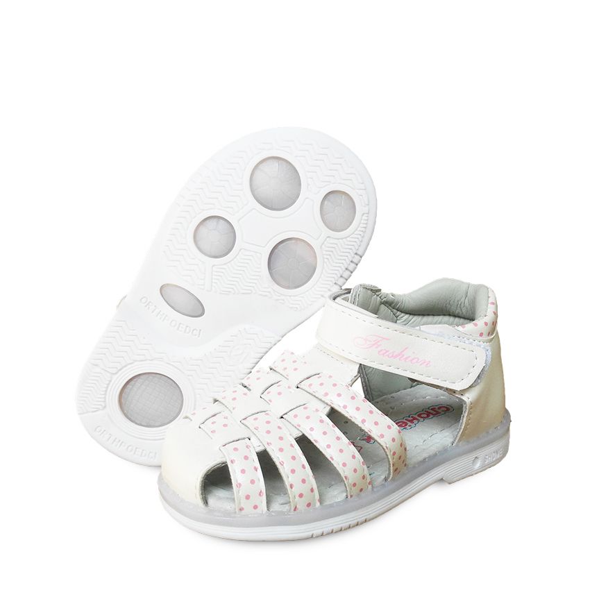 Nova Crianças Sapatos De Sola Macia Do Bebê Super Qualidade 1 Pair Branco  Menina Ortopédico Crianças Sandálias Sandálias De Couro Genuíno Novo