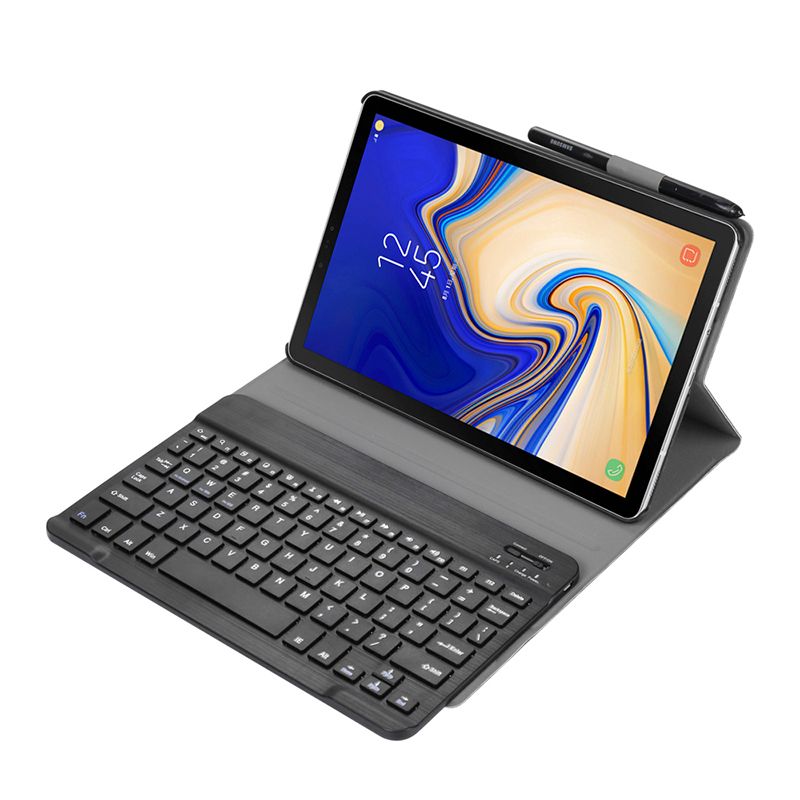 Pu Leather Case Smart Cover With Bluetooth Keyboard For Samsung