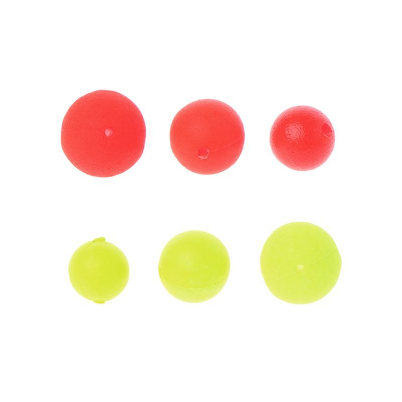 100 x Fishing Floating Ball Bobbers Eva Foam Drift Indicator Fish Accessories