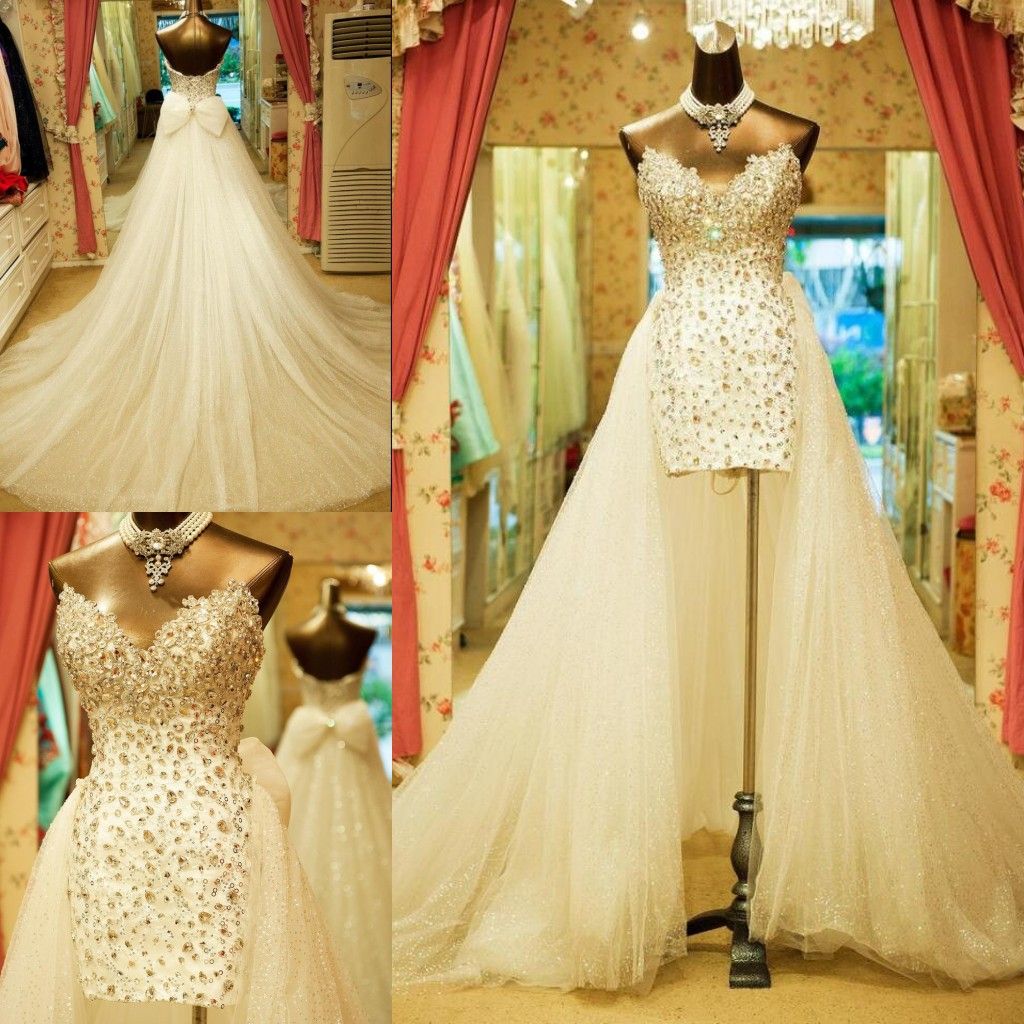 column short wedding dresses