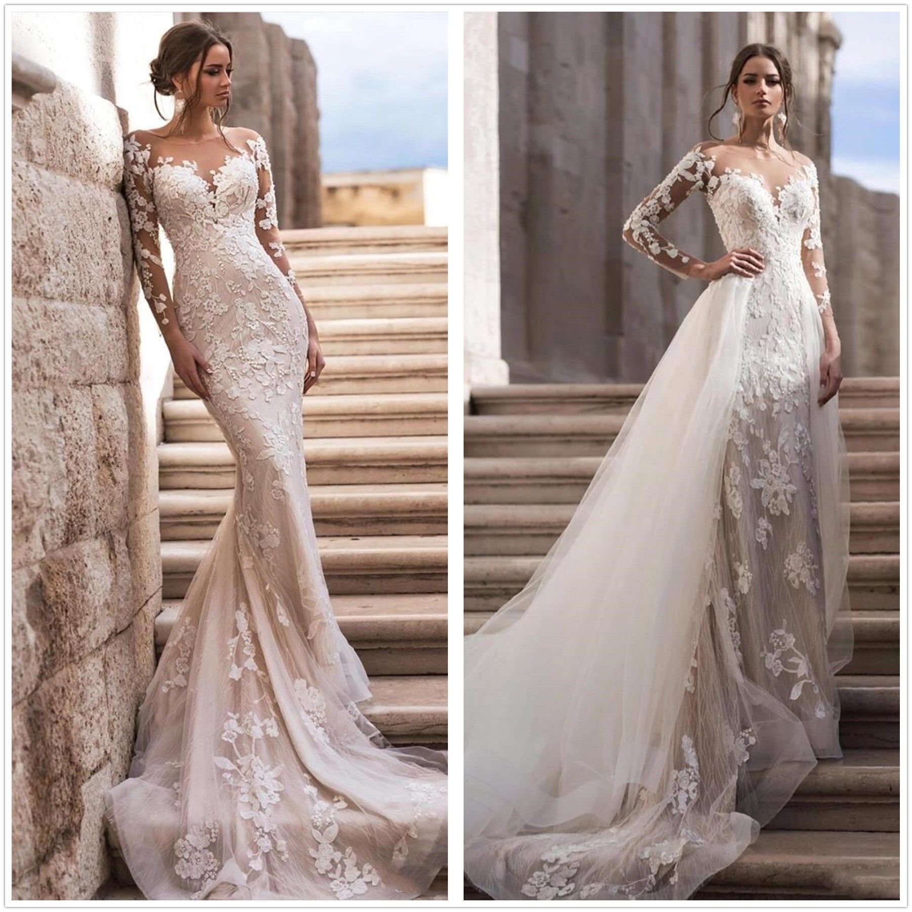 detachable tulle sleeves