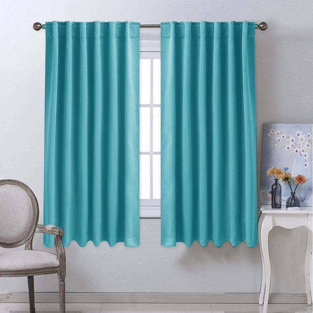 2019 Nicetown Solid Color Blackout Curtain Thermal Insulated Rod