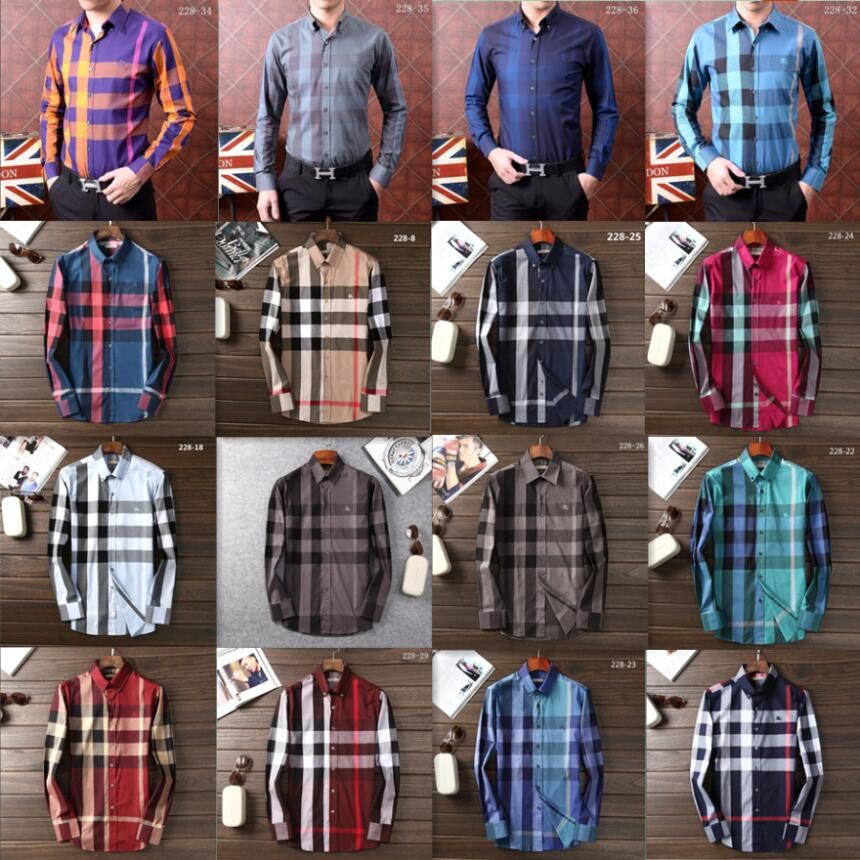 Brand Mens Business Casual Dress Shirt Men Short Sleeve Striped Slim Fit  Masculina Social Male T Shirts New Checked Shirts 001 BURBERRY From Ignb,  $ 