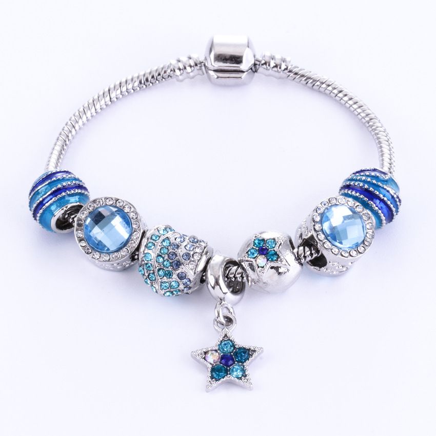 YOUYUZU European Bead Charms Bracelets Snake Cable Bracelet with Lobster Clasp for Women Girls YOUYUZU European Bead Charms Bracelets Snake Cable Bracelet with Lobster Clasp for Women Girls