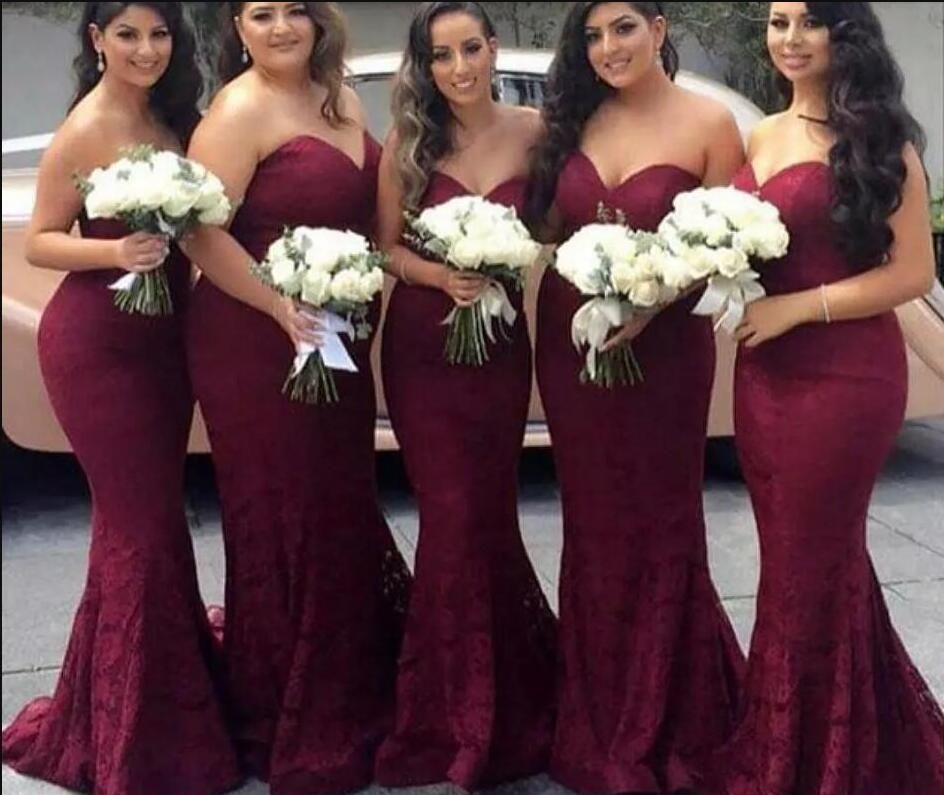 plus size wine colored bridesmaid dresses