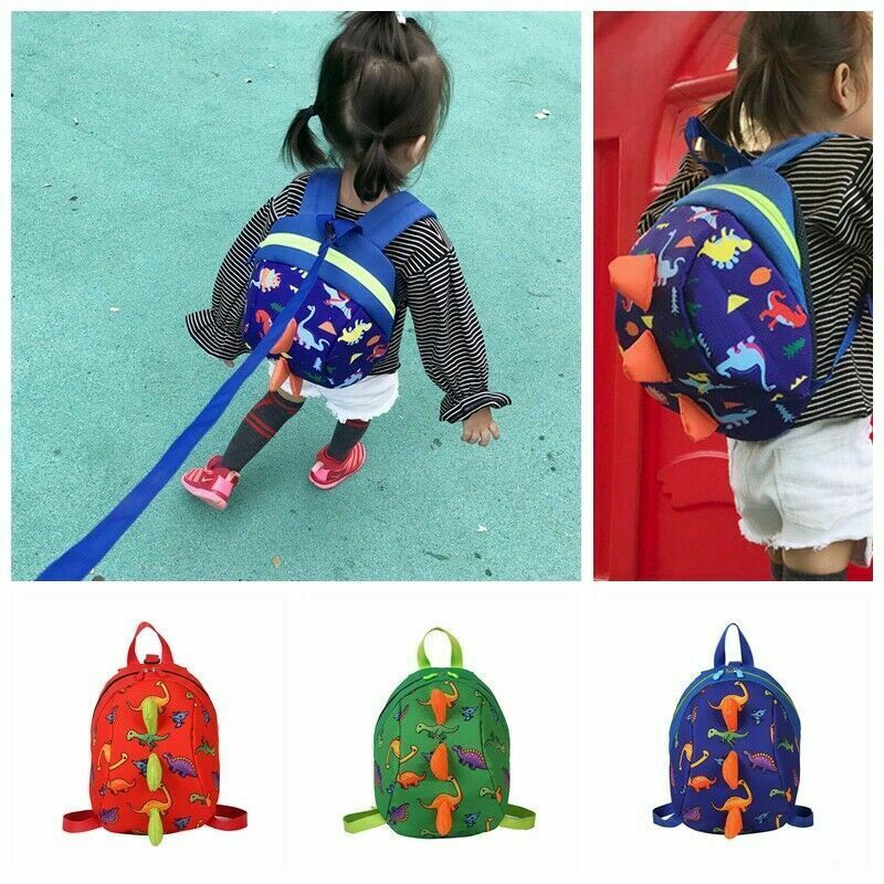 Kids Baby Safety Harness Backpack Leash Toddler Anti-lost Dinosaur Shark Bag