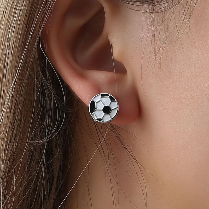 Creative Football Earring Stud Fancy New Model Simple Soccer Fans World