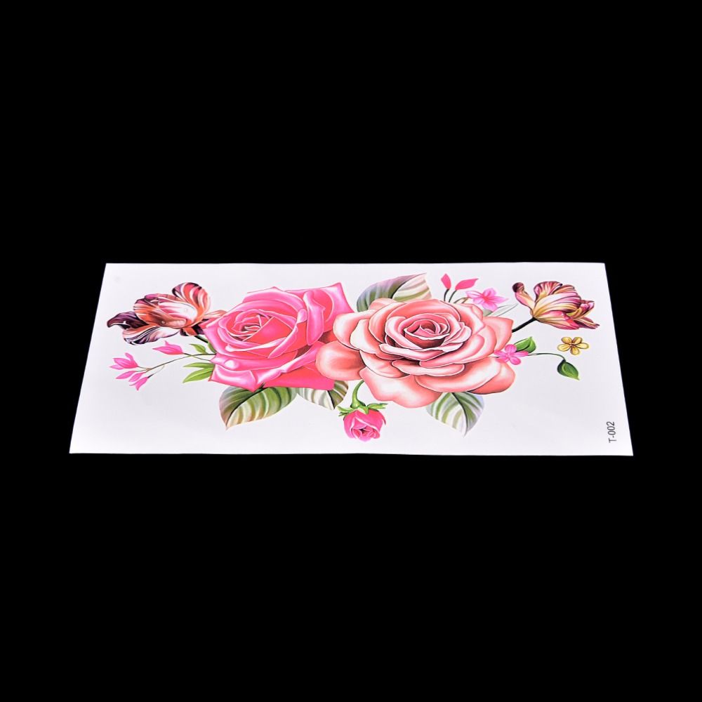 Acheter Stickers Tatouages Temporaires Fleurs Roses Tatouage épaule Bras Imperméable Sexy Lady Femmes Grande Fleur Sur Le Corps Art De 295 Du