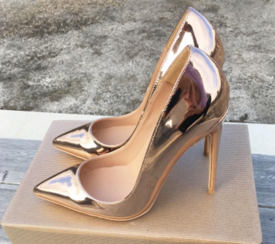 rose gold red bottom heels