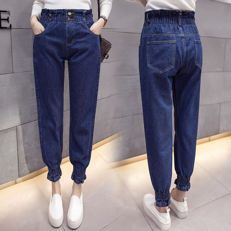 2019 New Original Elastic Waist Fashionnova Elasticated Beam Foot Design High  Waist Jeans Sweet Student Boyfriend Jeans Women От 4 245 руб. | DHgate